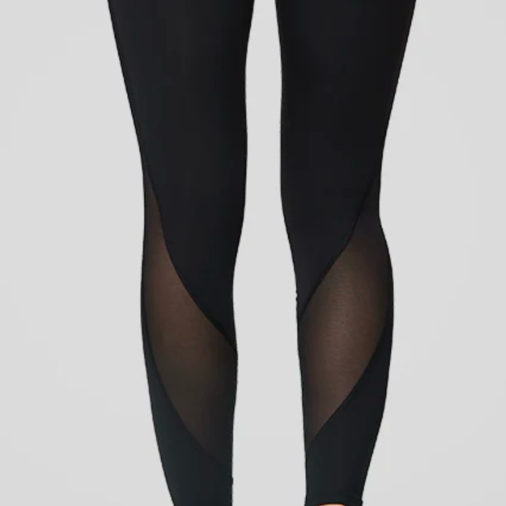 Kirklands Black Sheer Panel Leggings